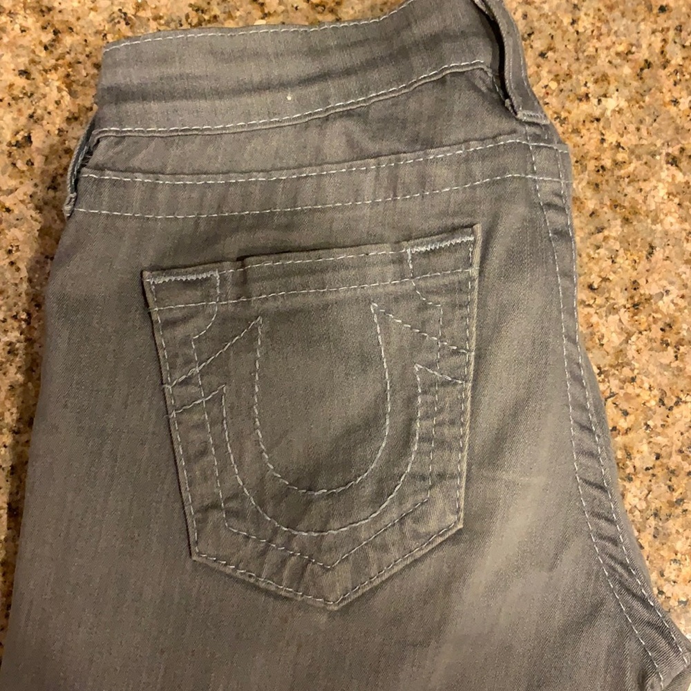 Grey True Religion Skinny Jeans, size 24, excellent condition